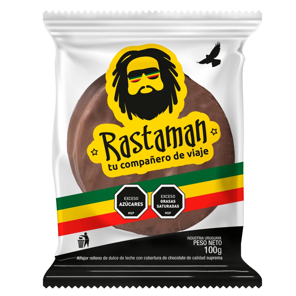 Alfajor Triple Rastaman Chocolate 100 G