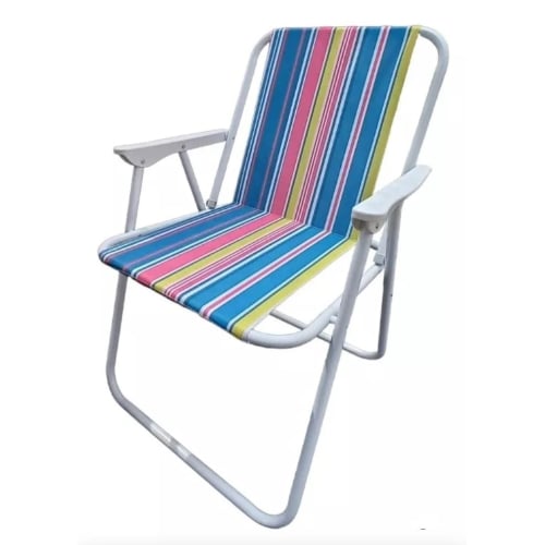 Silla De Playa Alta Plegable Multicolor