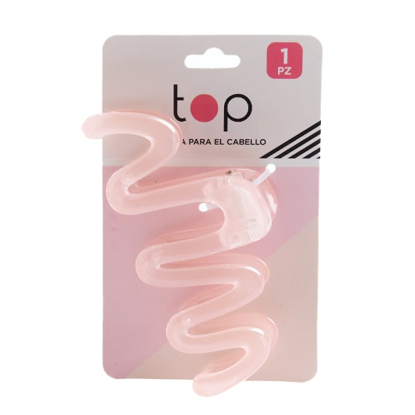 Pinza Para El Cabello Top Ondulada Rosa