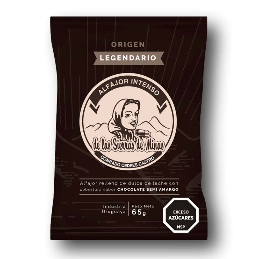 Alfajor De Las Sierras De Minas Chocolate Intenso 65 G