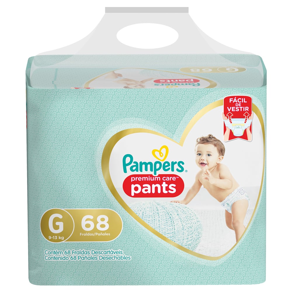 Pañales Pampers Pants Premium Care G 68 Unidades