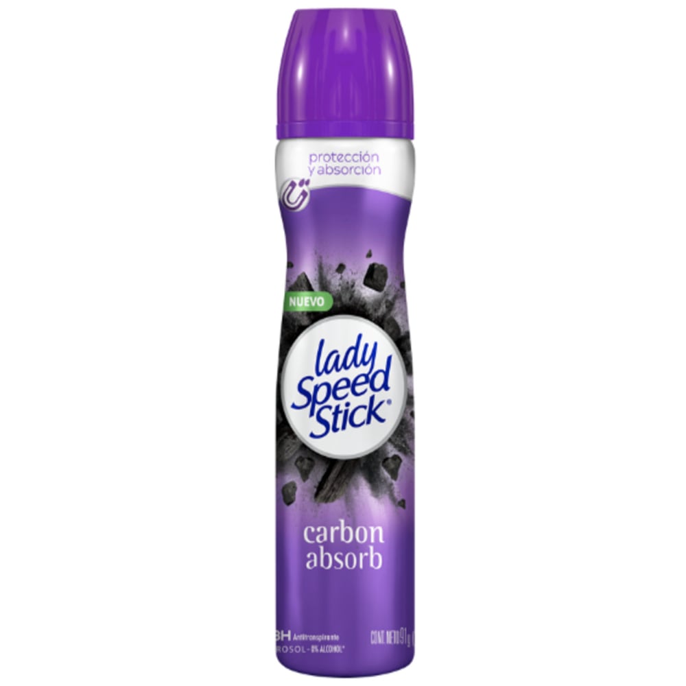 Antitranspirante En Aerosol Lady Speed Stick Carbón Absorb 150 Ml