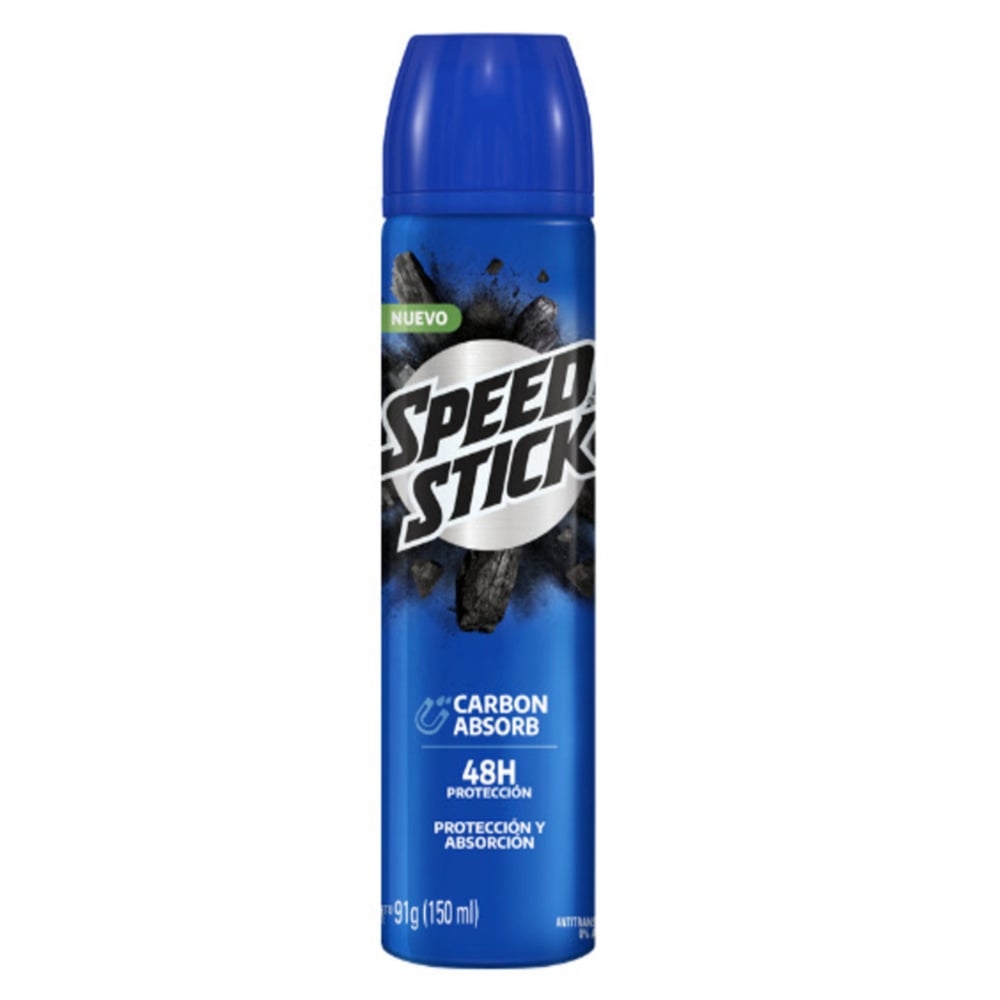 Antitranspirante En Aerosol Speed Stick Carbón Absorb 150 Ml