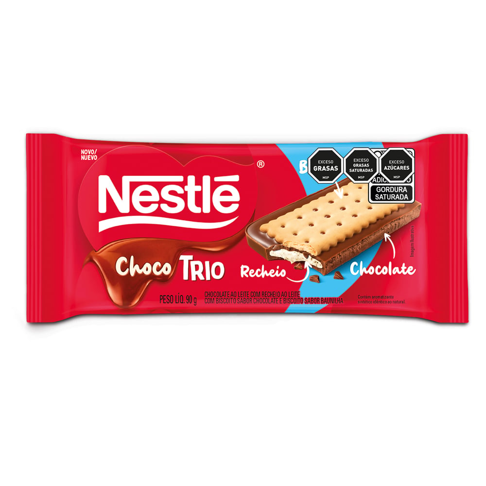 Chocolate Con Leche Trio Nestlé 90 g