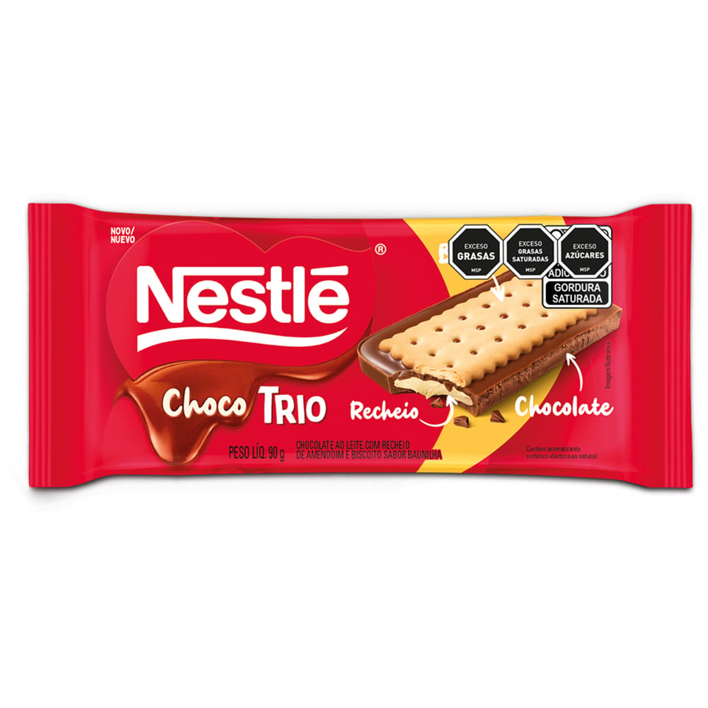 Barra De Chocolate Trío De Vainilla Nestlé 90 G