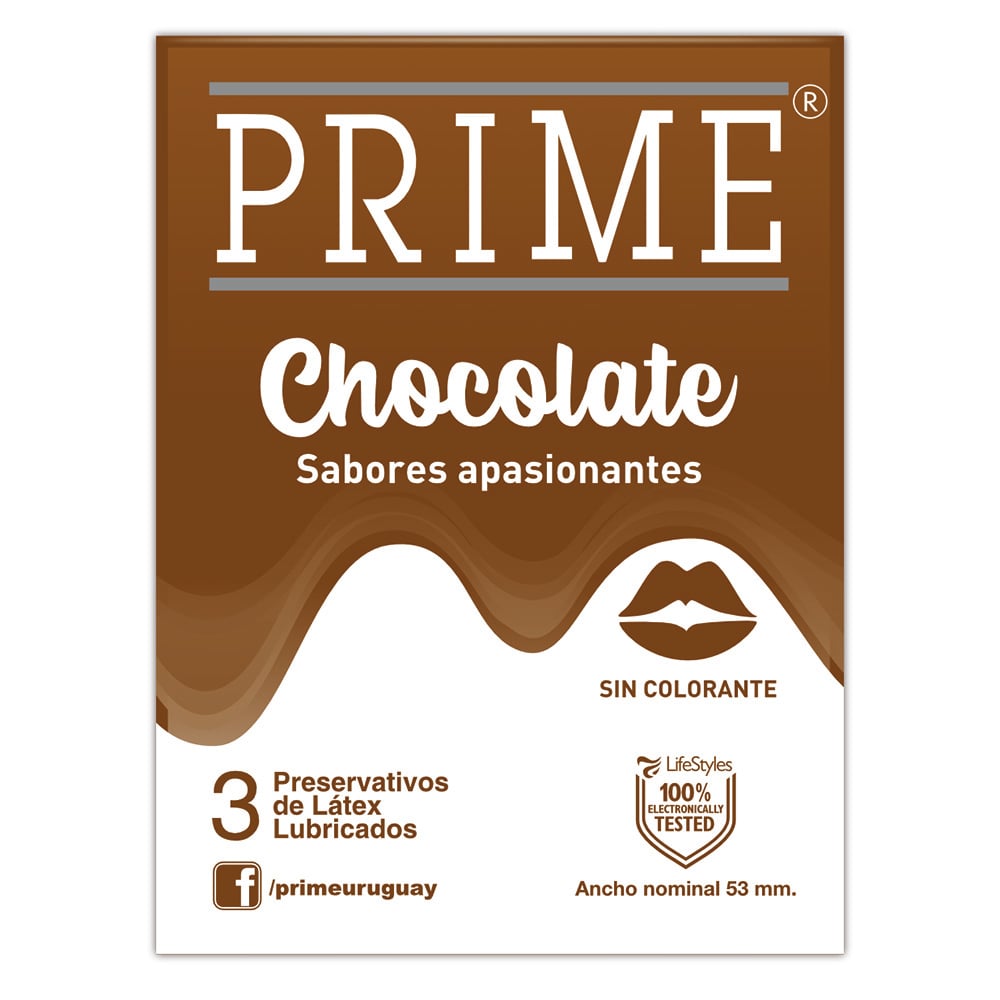 Preservativo Prime Chocolate 3 Unidades