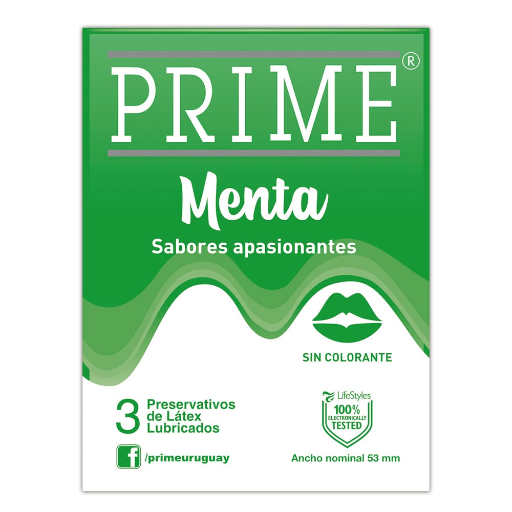 Preservativo Prime Menta 3 Unidades