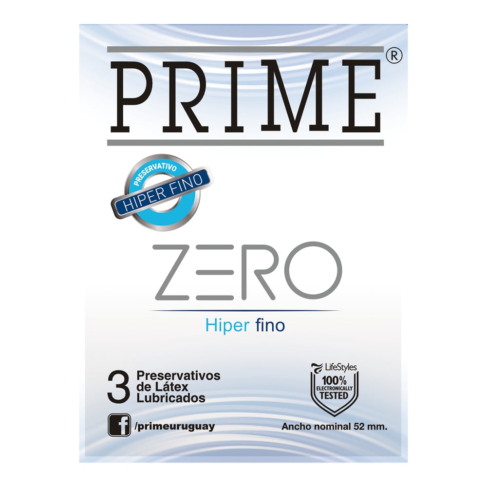 Preservativo Prime Zero 3 Unidades