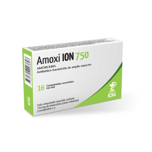 Amoxi Ion 16 Comprimidos 750 Mg