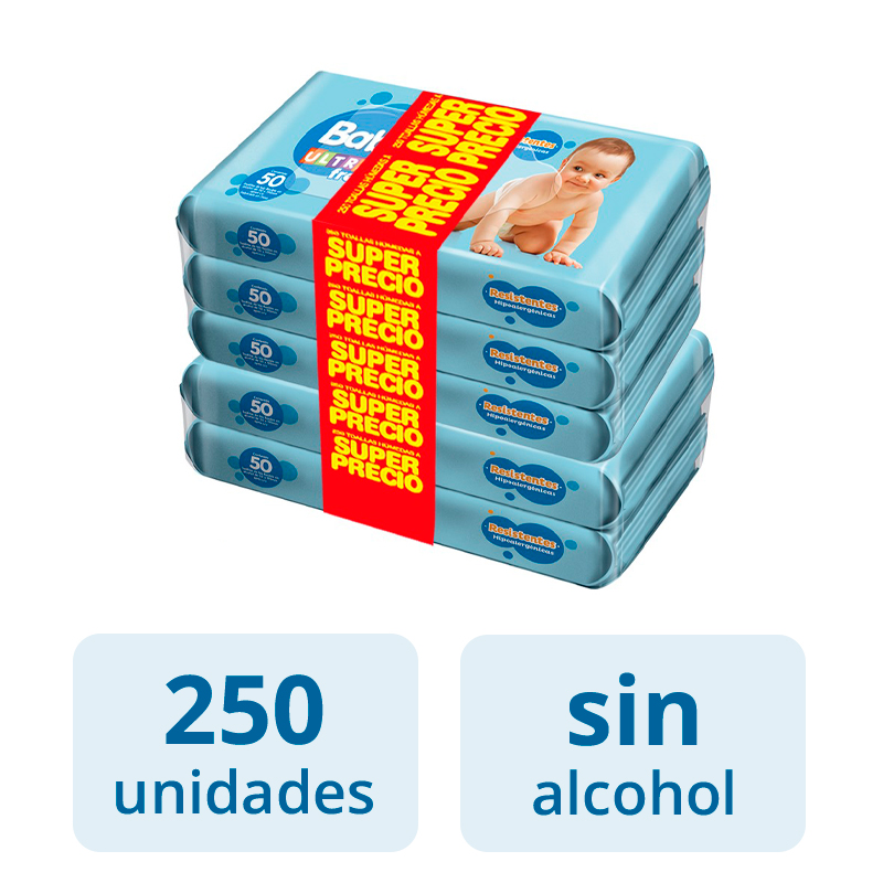 Toallitas Húmedas Babysec Ultra 250 Unidades