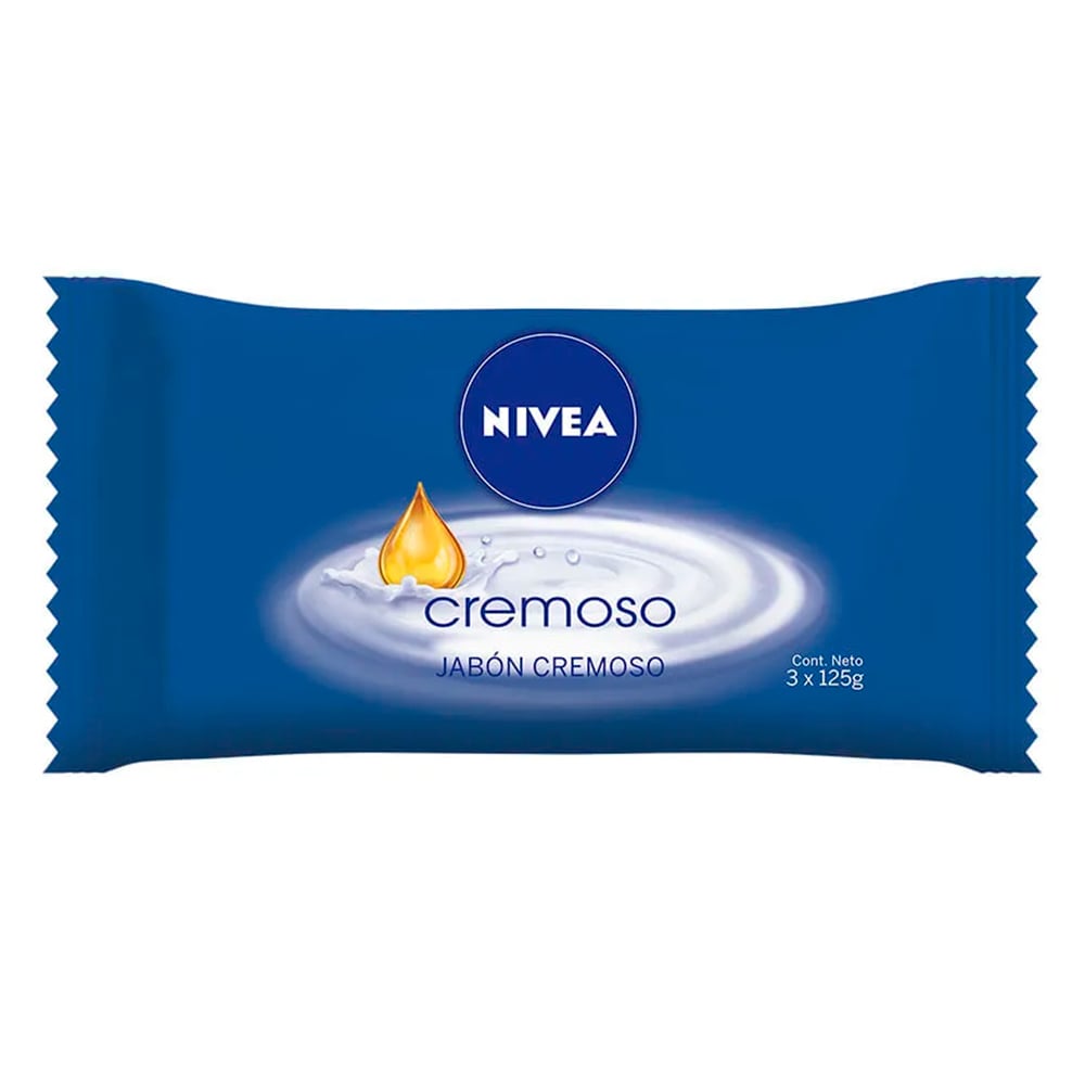 Jabón Cremoso Nivea 3 Unidades 125 G