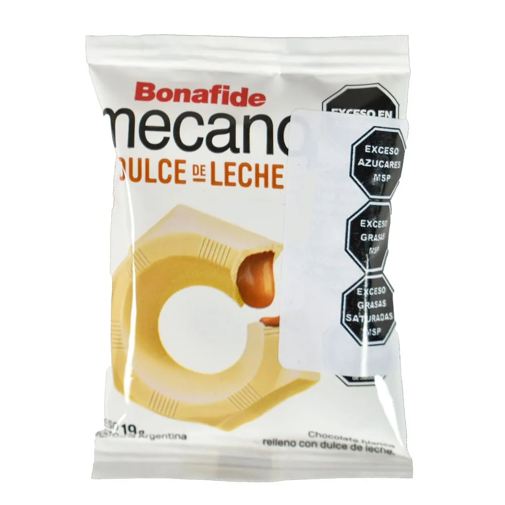 Chocolate Blanco Mecano Tuerca Rellena De Dulce De Leche 19 G