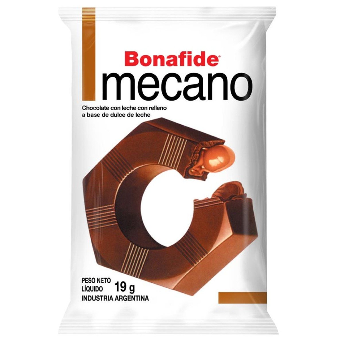 Chocolate Mecano Tuerca Rellena De Dulce De Leche 19 G