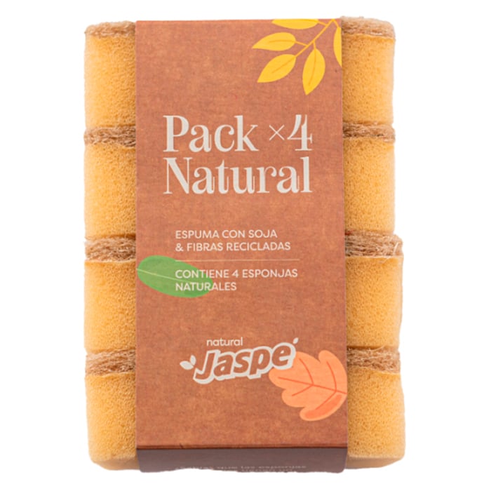 Esponja De Limpieza Jaspe Natural 4 Unidades