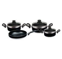 Set De Cocina Cuori Lucia 7 Piezas Negro