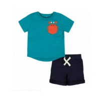 Set de 2 Piezas Gerber Short y Remera Cangrejo