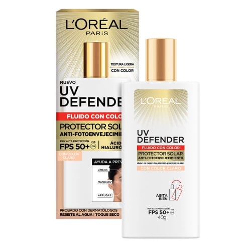 Protector Solar L'oréal Paris Dermo Expertise Uv Defender Fluido Claro Fps50+ 40 G