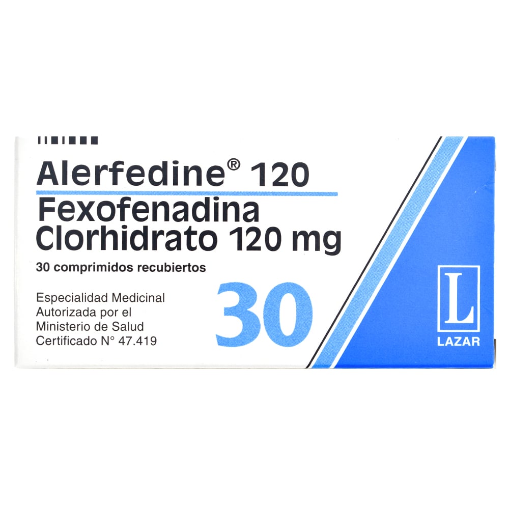 Alerfedine 120 Mg 30 Comprimidos Recubiertos
