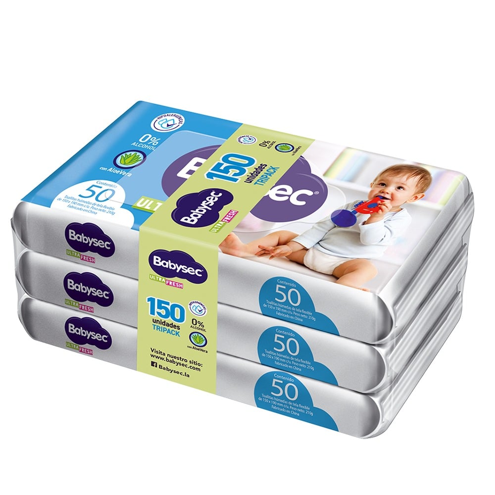 Toallitas Húmedas Babysec Ultra Fresh 150 Unidades