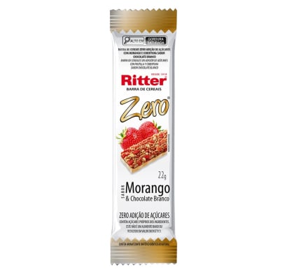 Barra de Cereales Ritter Zero Frutilla y Chocolate Blanco 22 g