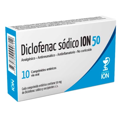 Diclofenac Sódico ION 50 mg 10 Comprimidos Entéricos