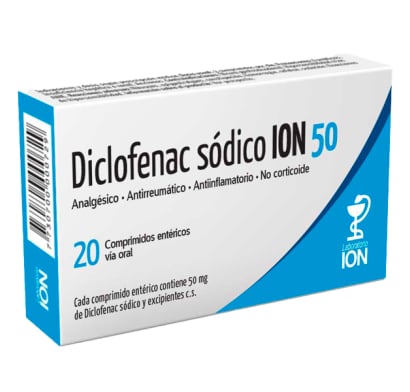 Diclofenac Sódico ION 50 mg 20 Comprimidos Entéricos