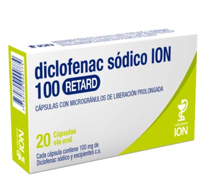 Diclofenac Sódico ION Retard 100 mg 20 Cápsulas