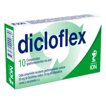 Dicloflex 50 mg/50 mg 10 Comprimidos Recubiertos