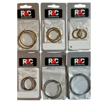 R&C Bijou Caravanas Dorado | Plateado