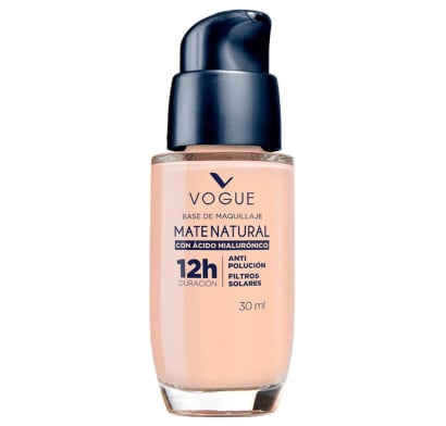 Base Vogue Mate con Ácido Hialurónico Natural 30 ml