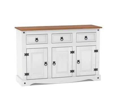 Aparador La Cueva Muebles 3 Puertas Línea Naturale Blanco