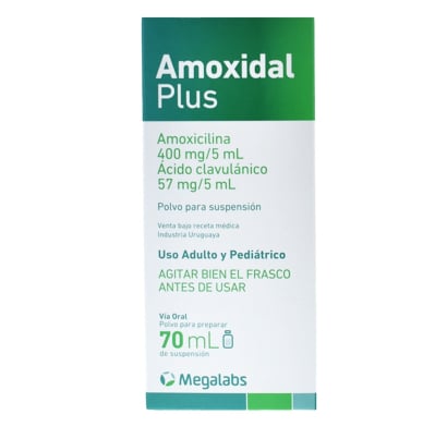 Amoxidal Plus 400 mg/57 mg Suspensión 70 ml