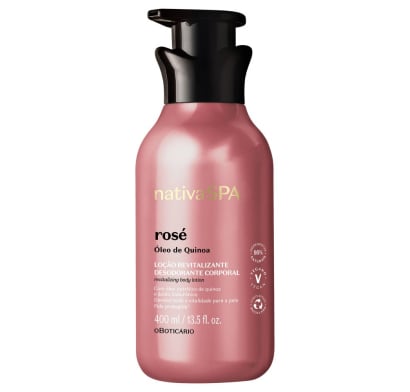 Crema Hidratante Corporal O Boticário Nativa Spa Rosé Óleo de Quinoa 400 ml