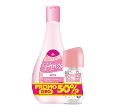 Pack Hinds Crema Rosa Plus 350 ml + Desodorante Rosa 50 g
