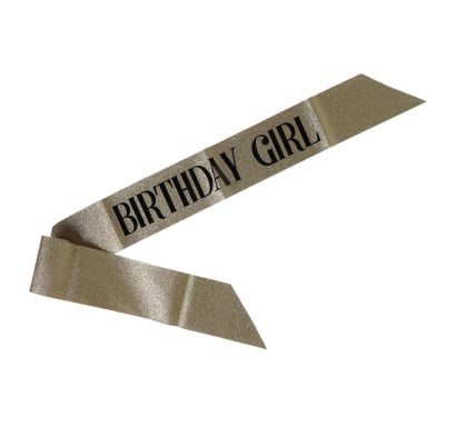 Banda para Cumpleaños Happy Paper Dorada 1 Unidad