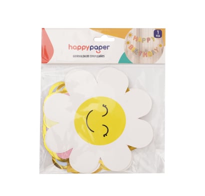 Banderín Happy Birthday Happy Paper