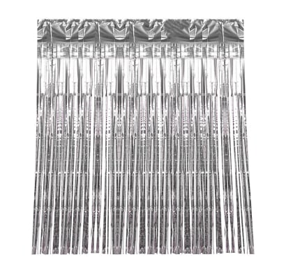 Cortina Decorativa para Fiesta Happy Paper Plateada