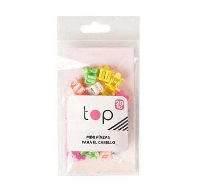 Mini Pinzas para el Pelo Top Multicolor 20 Unidades