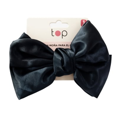 Pinza para el Pelo Top con Moña Negra 1 Unidad