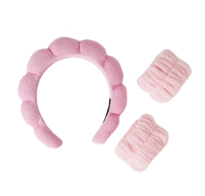 Set Vincha y Muñequeras Calm Rosa