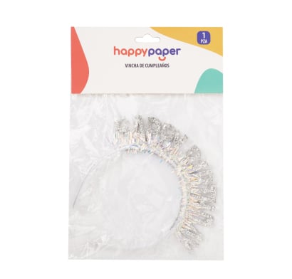 Vincha de Cumpleaños Happy Paper Colores Surtidos 1 Unidad 