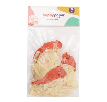 Globos Happy Paper Rose Gold 30 Unidades