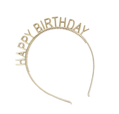 Vincha de Cumpleaños Happy Paper Básica Colores Surtidos 1 Unidad