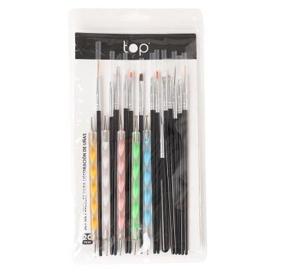 Pinceles Para Decoración De Uñas Top Premium 20 Piezas