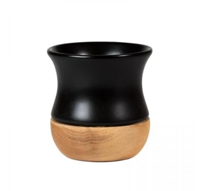 Mate Terrano Wood Cerámica Negro