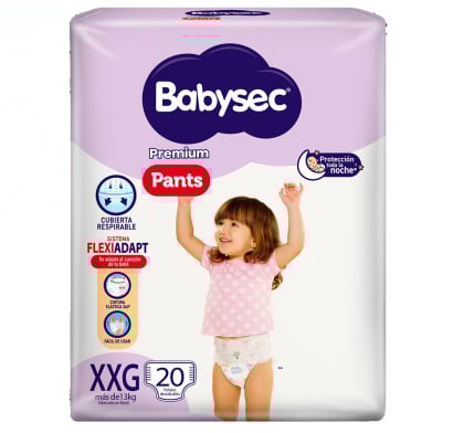 Pañales Babysec Premium Pants XXG 20 Unidades
