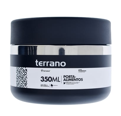 Contenedor Hermético Terrano Negro 350 ml