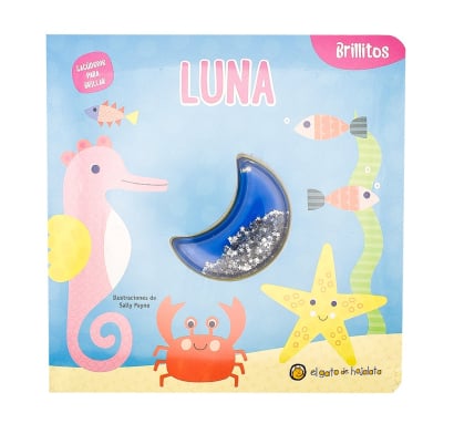 Libro Brillitos de silicona - luna