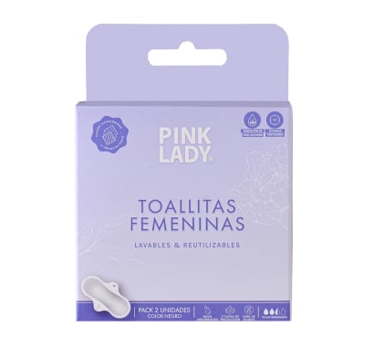 Toallitas Femeninas Pink Lady Reutilizables (100 Lavados) 2 Unidades