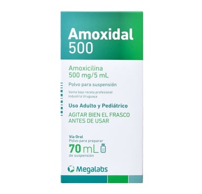 Amoxidal 500 mg/5 mL Suspensión 70 ml